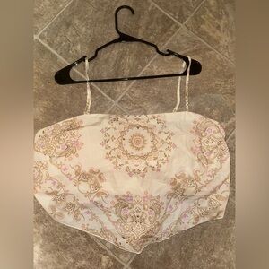 American Eagle Outfitters Cream and Pink Bandeau